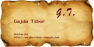 Gajda Tibor névjegykártya
